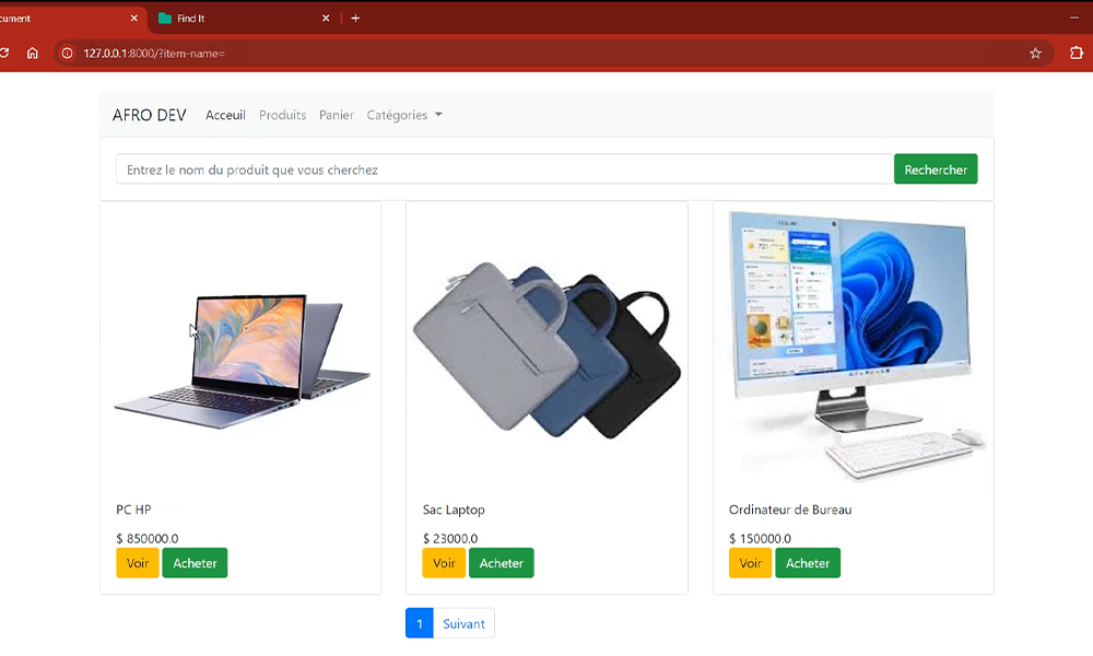 Conception et Développement d'un plateforme E-com